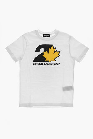 Cotton Crewneck T-Shirt with Front Print