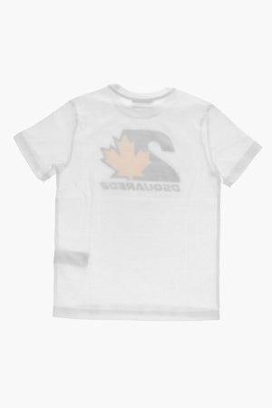Cotton Crewneck T-Shirt with Front Print