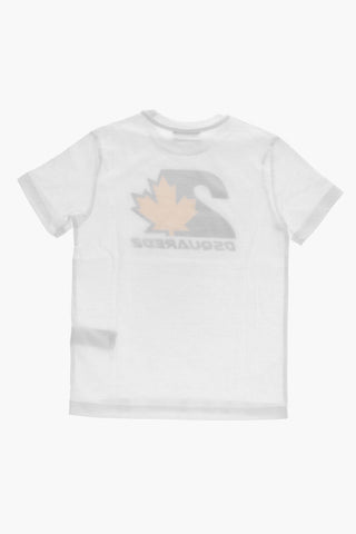 Cotton Crewneck T-Shirt with Front Print