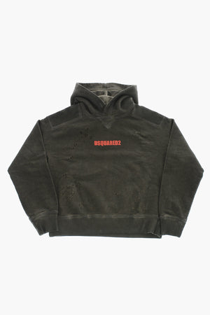Hoodie Aus Gebürsteter Baumwolle Mit Vintage-Effekt