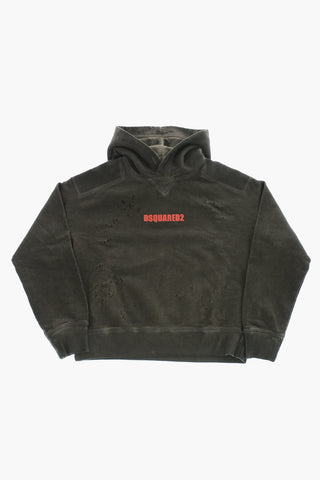 Vintage-Effect Brushed Cotton Hoodie