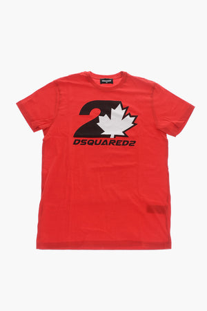 T-shirt Girocollo in Cotone con Stampa Logo 