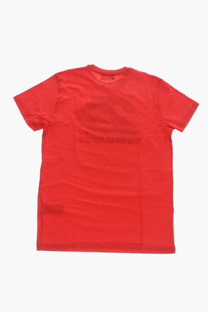 T-shirt Girocollo in Cotone con Stampa Logo 