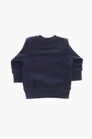 Brushed Cotton Sweatshirt With Doodle Print
