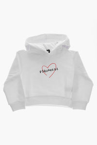 Brushed Cotton Hoodie With Print