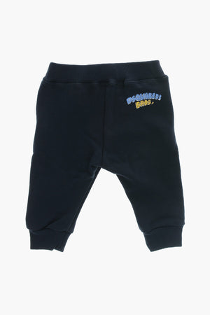 Joggers in Cotone Garzato con Logo Stampato