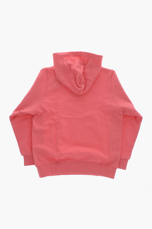 Kapuzensweatshirt aus angerauter Baumwolle mit besticktem Logo