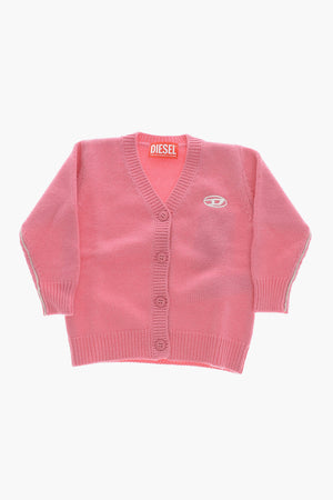 Cardigan Aus Wollmischung Mit Besticktem Logo-Detail