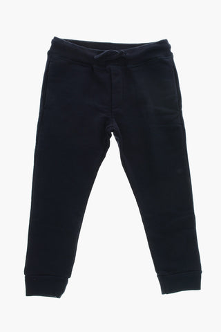Joggers in Cotone con Ricamo Logo Laterale ed Elastico in Vita