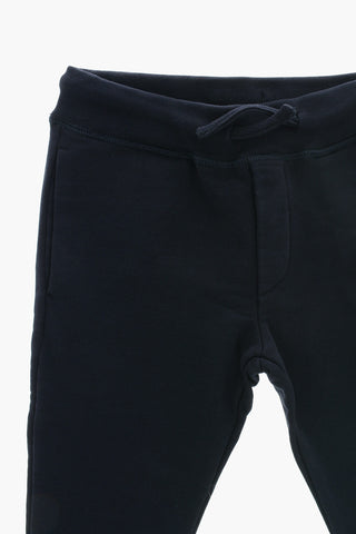 Joggers in Cotone con Ricamo Logo Laterale ed Elastico in Vita