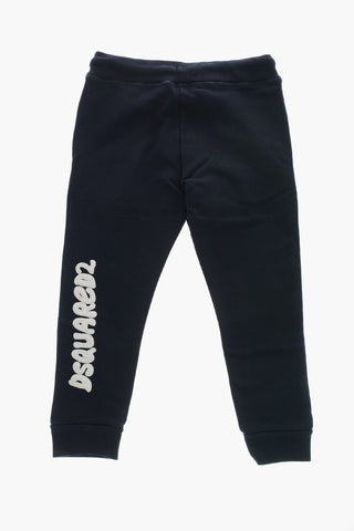 Joggers in Cotone con Ricamo Logo Laterale ed Elastico in Vita