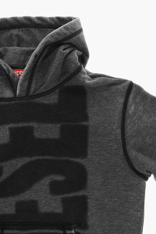 Kapuzensweatshirt aus Baumwolle mit großem Frontlogo