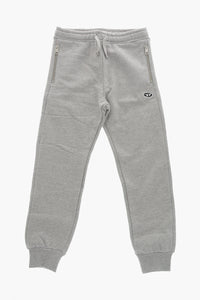 Brushed Cotton Joggers with Elastic Waistband