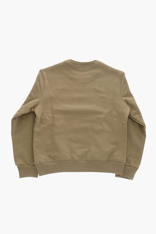 Sweatshirt aus angerauter Baumwolle mit Print-Logo
