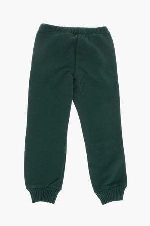 Baumwoll-Joggers mit Pailletten-Logo