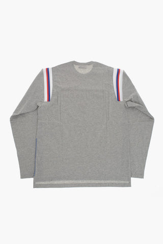 Long-Sleeve Crewneck T-Shirt with Contrast Details