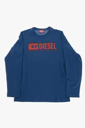 Langarm-T-Shirt Mit Verwaschenem Logo