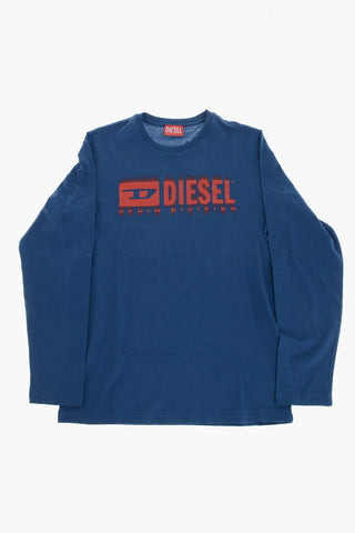 Langarm-T-Shirt Mit Verwaschenem Logo