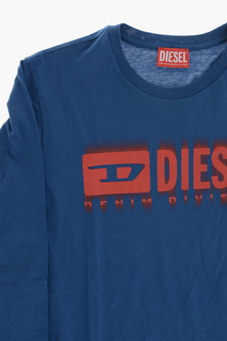 Langarm-T-Shirt Mit Verwaschenem Logo