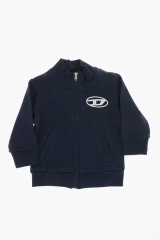 Felpa Full-Zip in Cotone Garzato