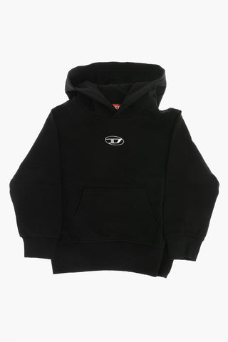 Solid-Color Hoodie with Silver Oval-D Logo