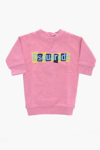Sweatkleid mit langen Ärmeln und aufgedrucktem Logo