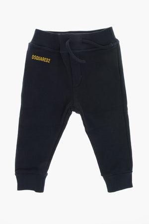 Joggers in Cotone Garzato a Tinta Unita