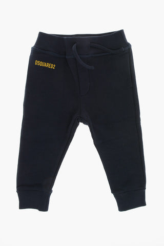 Joggers in Cotone Garzato a Tinta Unita