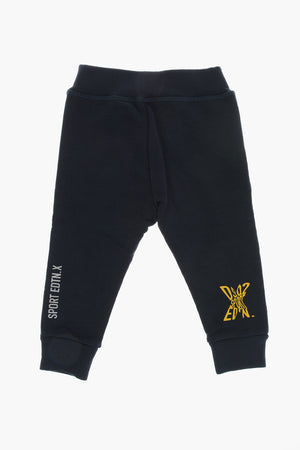 Joggers in Cotone Garzato a Tinta Unita