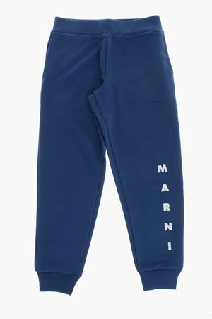 Cotton Joggers with Side Logo Print