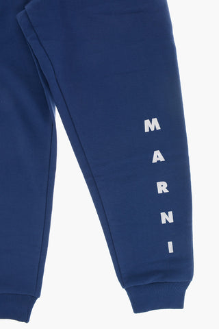 Joggers in Cotone con Stampa Logo Laterale