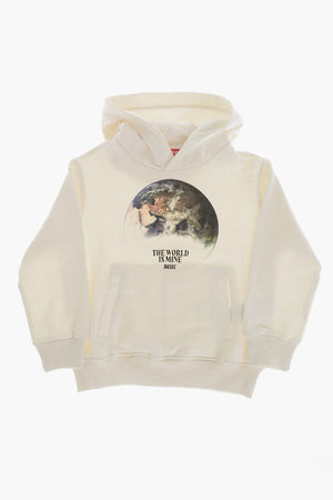 Brushed Cotton Hoodie THE WORLD IS MINE