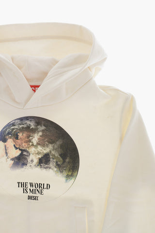 Brushed Cotton Hoodie THE WORLD IS MINE