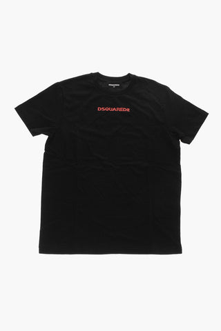 Baumwoll-T-Shirt mit Relieflogo