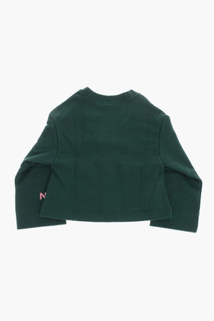 Baumwoll-Cardigan mit Paillettenstickerei und V-Ausschnitt