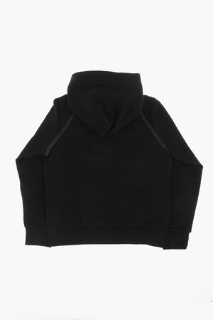 Baumwoll-Hoodie mit kontrastierendem Logo-Print