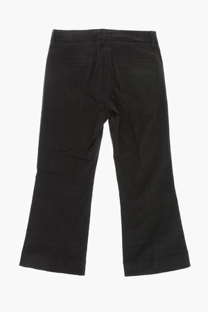 Fünf-Taschen-Hose aus Baumwolle und Wolle mit Logo-Stickerei