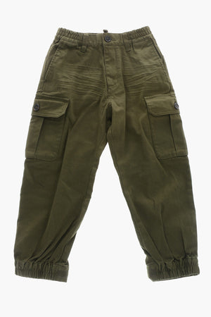 Pantaloni Cargo in Cotone Stretch