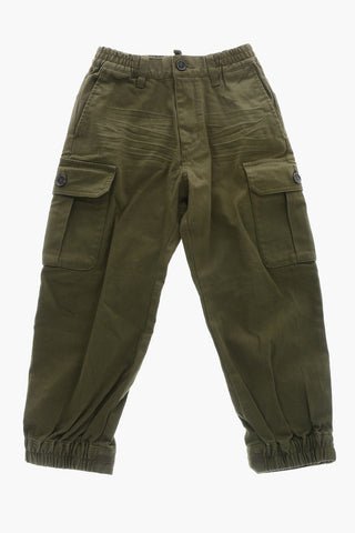 Pantaloni Cargo in Cotone Stretch