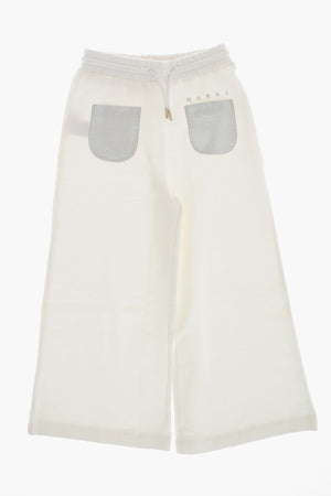 Cotton Joggers with Metallic Patch Pockets