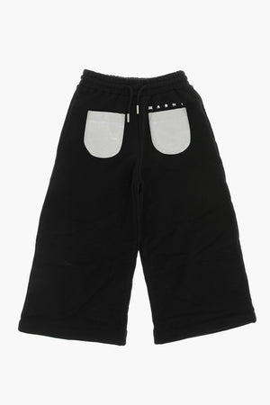 Flared Joggers with Metallic-Effect Patch Pockets