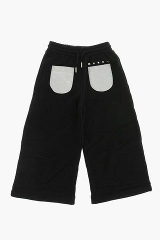 Flared Joggers with Metallic-Effect Patch Pockets