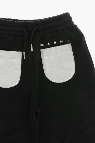 Flared Joggers with Metallic-Effect Patch Pockets