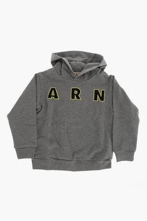 Cotton Hoodie with Contrast Logo Embroidery