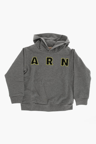 Cotton Hoodie with Contrast Logo Embroidery