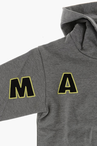 Cotton Hoodie with Contrast Logo Embroidery