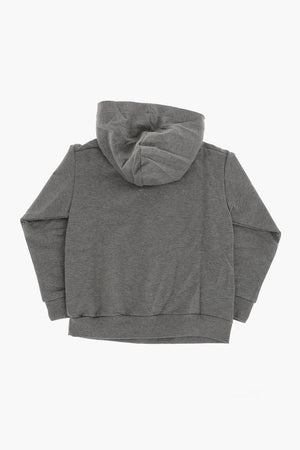 Cotton Hoodie with Contrast Logo Embroidery