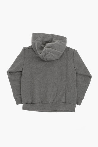 Cotton Hoodie with Contrast Logo Embroidery