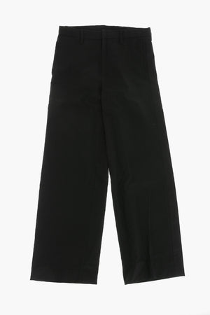 Weite Hose aus Wollmischung mit Gürtelschlaufen