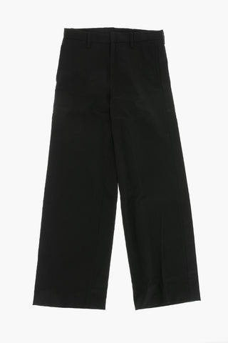 Weite Hose aus Wollmischung mit Gürtelschlaufen
